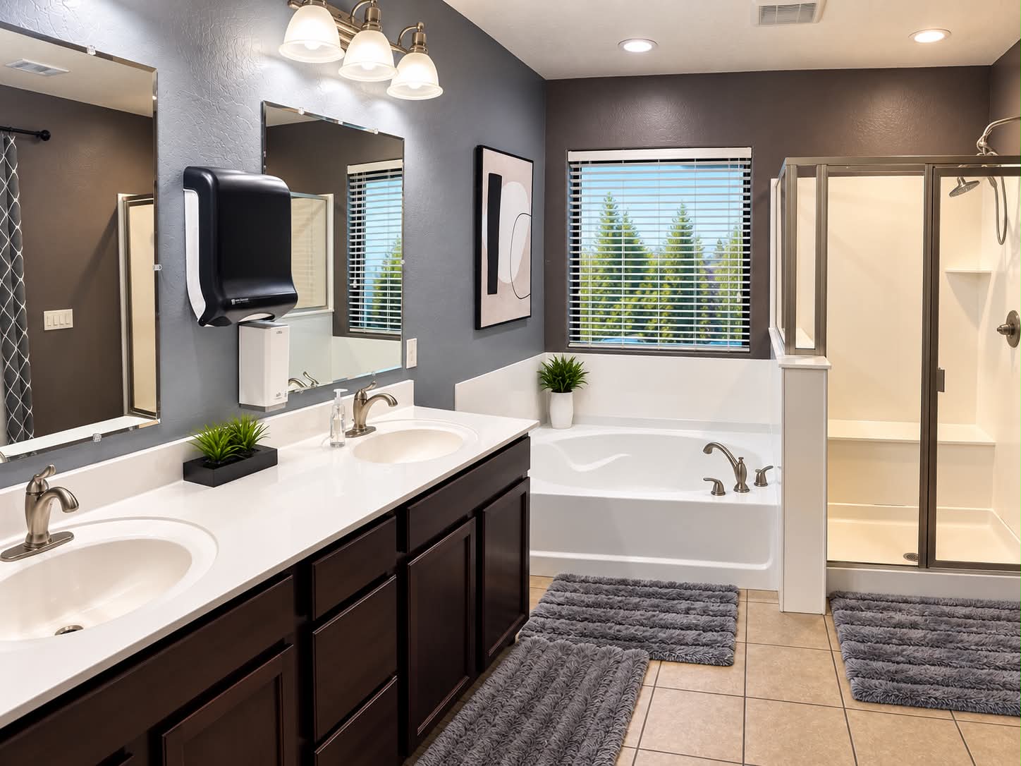 Clean residential bathroom at Excellence Recovery