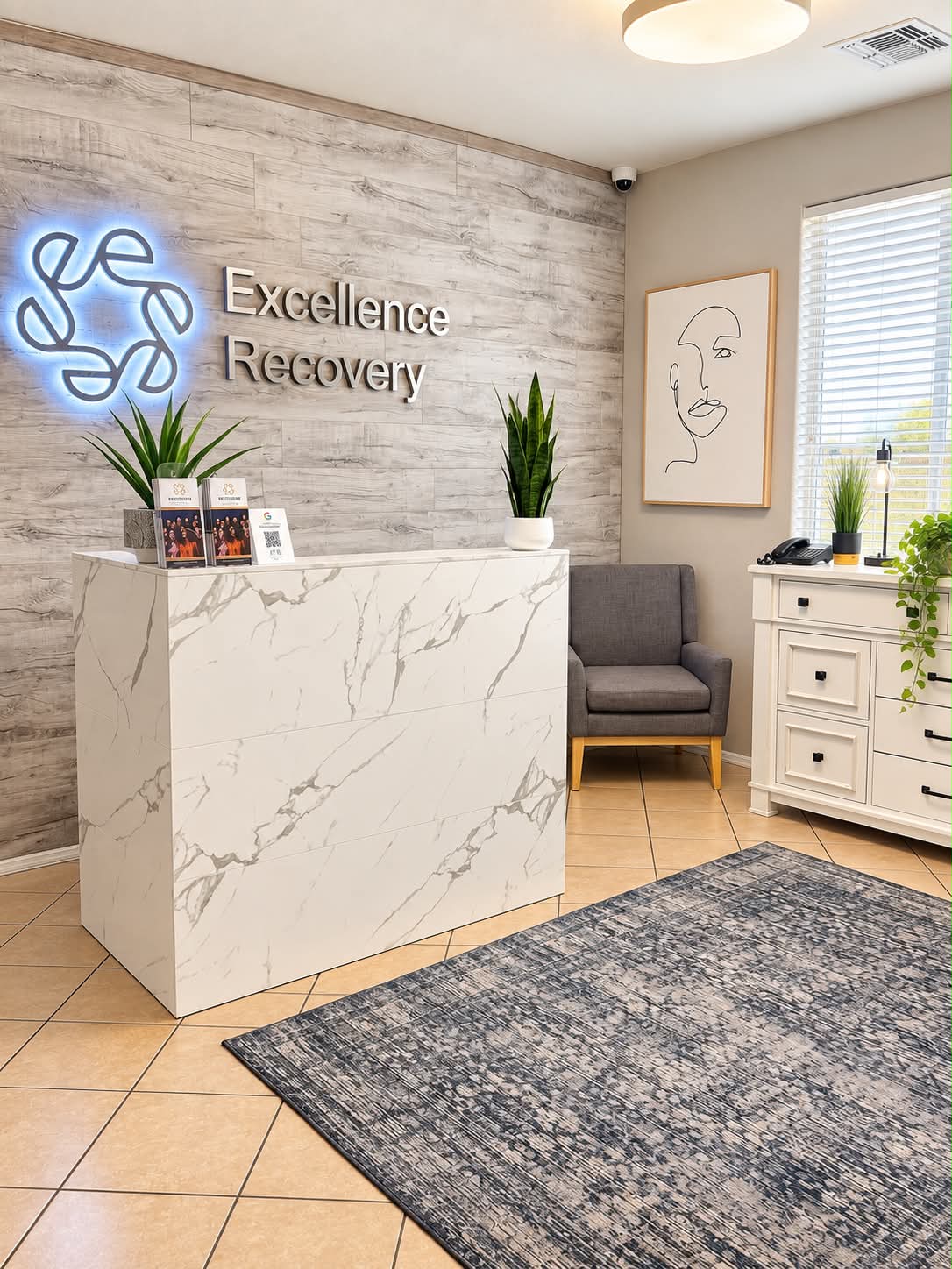 Excellence Recovery lobby and reception area in Buckeye Arizona